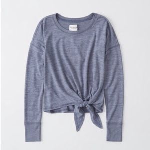 Great Condition; Abercrombie and Fitch Long-Sleeve Cozy Side-Tie Top; Sz XL
